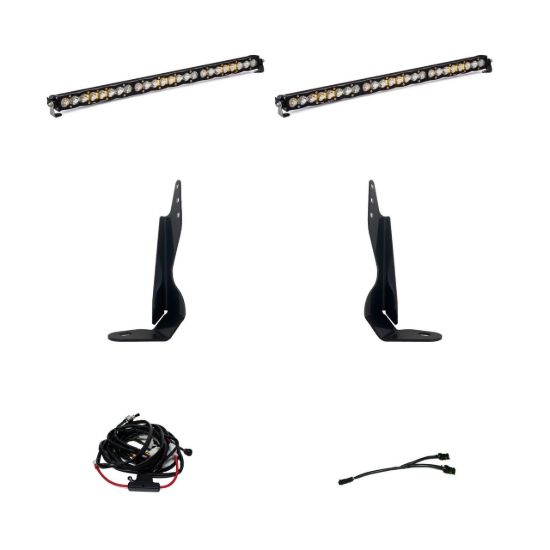 Picture of GMC S8 Dual 30 Inch Grille Light Bar Kit - GMC 2020-23 Sierra 2500HD/3500HD; NOTE: Exc. AT4