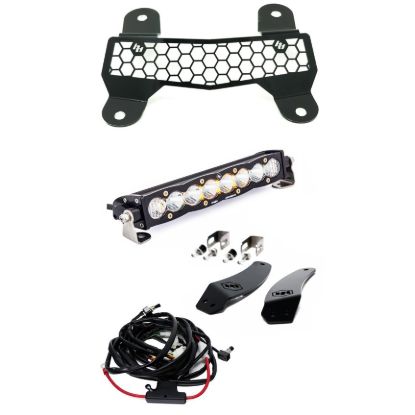 Picture of Textron/Arctic Cat S8 10 Inch Grille Mount Light Bar Kit w/Facia - Arctic Cat 2020-21 Wildcat XX; Textron 2018-19 Wildcat XX
