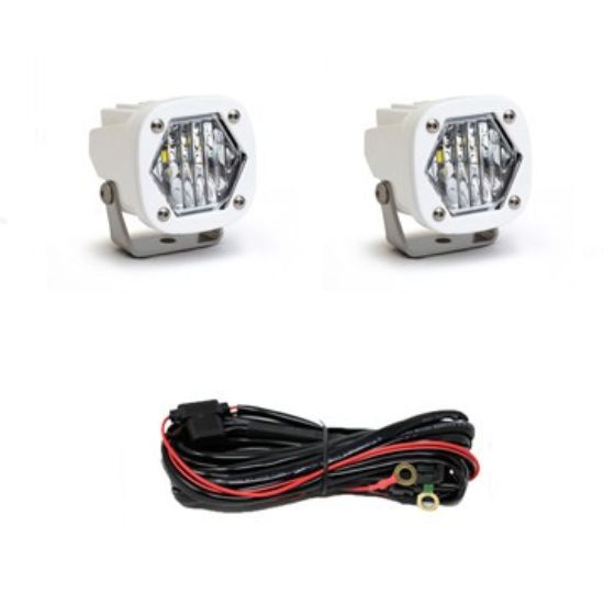 Picture of S1 White LED Auxiliary Light Pod Pair - Universal