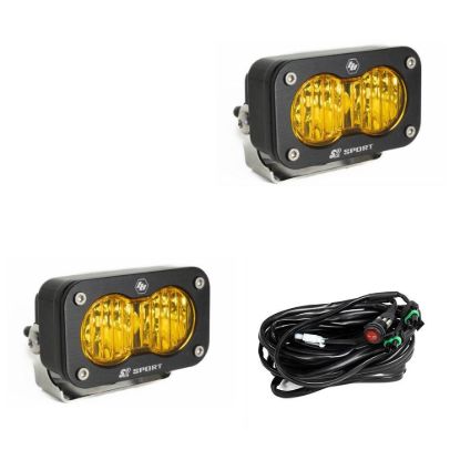 Picture of S2 Sport Black LED Auxiliary Light Pod Pair - Universal