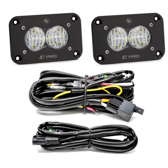 Picture of S2 Pro Black Flush Mount LED Light Pod Reverse Kit - Universal