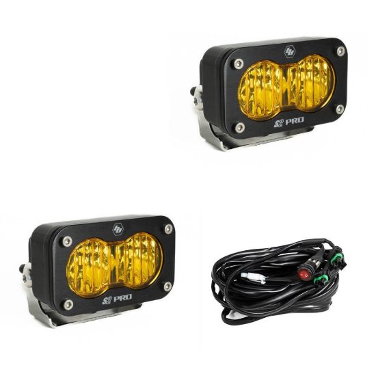 Picture of S2 Pro Black LED Auxiliary Light Pod Pair - Universal