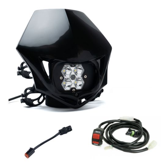 Picture of Squadron 2.0 Sport (D/C) Universal Headlight w/Shell / Wiring Harness Package - Honda CRF250R/450R 2013-2016