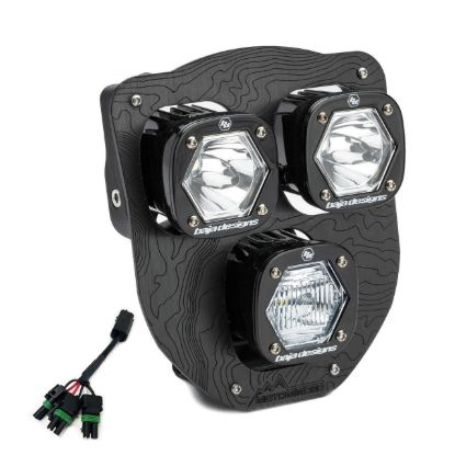 Picture of HusqvarnaTriple S1 """"Hydra"""" (D/C) LED Headlight Kit w/ Hi-Low Harness - 2024-2026 Husqvarna FE-S