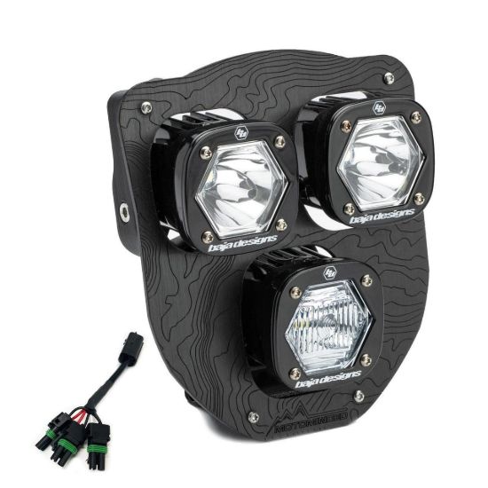 Picture of HusqvarnaTriple S1 """"Hydra"""" (D/C) LED Headlight Kit w/ Hi-Low Harness - 2024-2026 Husqvarna FE-S