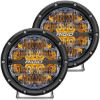 Picture of 360 Series LED Round Fog Light, 6 Inch, Driving, Amber Backlight, Pair