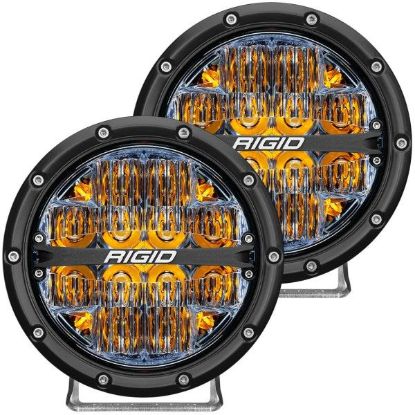 Picture of 360 Series LED Round Fog Light, 6 Inch, Driving, Amber Backlight, Pair