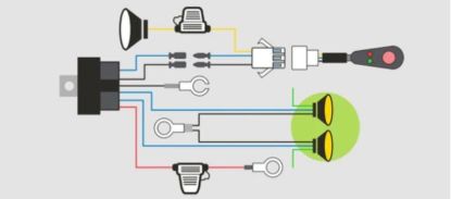 Picture of Driving Light Wiring Loom - Suits Set of Two (2) Lights with Daytime Running Lights
