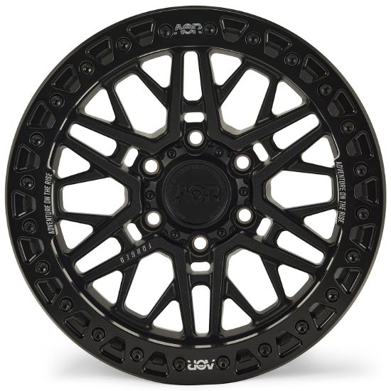 Picture of ALPHA Forged Off Road Wheel, Bronco & Ranger, 17x9, 6x139.7, ET0, Beadlock, Matt Black