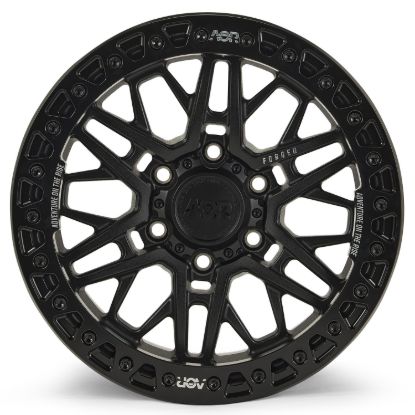 Picture of ALPHA Forged Off Road Wheel, Bronco & Ranger, 17x9, 6x139.7, ET+25, Beadlock, Matt Black