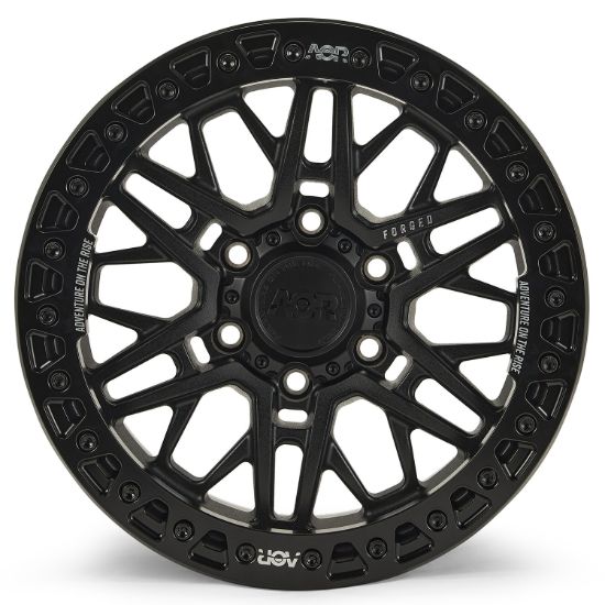 Picture of ALPHA Forged Off Road Wheel, Bronco & Ranger, 17x9, 6x139.7, ET+25, Beadlock, Matt Black