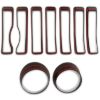 Picture of Jeep Wrangler JL 18-23 Grille and Headlight Bezel Inserts, Black