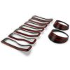 Picture of Jeep Wrangler JL 18-23 Grille and Headlight Bezel Inserts, Black