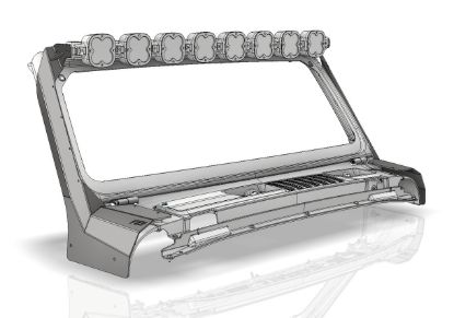 Picture of Jeep Wrangler JL 392 & Gladiator JT Sandrunner & Mojave 18-26 Windshield Light Bar Bracket, Bare