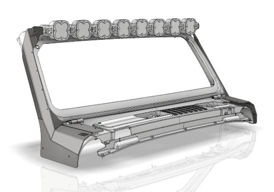 Picture of Jeep Wrangler JL 392 & Gladiator JT Sandrunner & Mojave 18-26 Windshield Light Bar Bracket, Bare