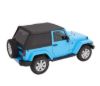 Picture of Jeep Wrangler JK 2DR 07-17 Trektop Slantback, Soft Top, Black Diamond
