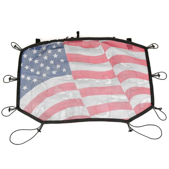 Picture of Eclipse Sun Shade, Front, American Flag; 07-18 Jeep Wrangler JK
