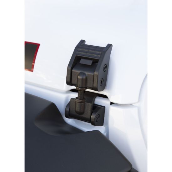 Picture of Jeep Wrangler JL 18-24 Gladiator JT Textured Black Hood Catches