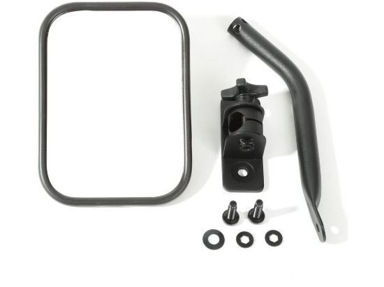 Picture of Door Mirror Quick Release Unit, Black, Rectangular, 97-17 Jeep Wrangler TJ & JK