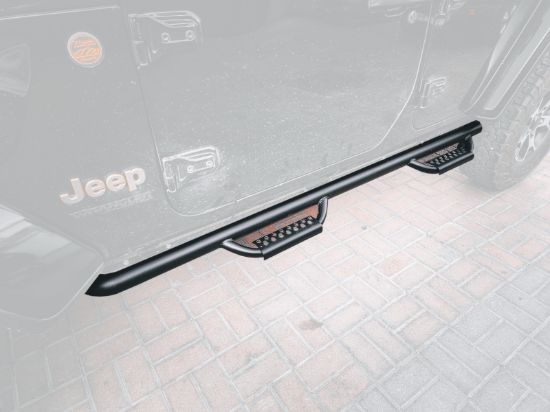 Picture of Jeep Wrangler JL 4DR 18-24 Side Steps, Nerf Bars, Stealth Edition