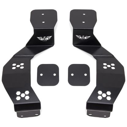 Picture of Jeep Wrangler JK 2DR 07-17 AOR Roof Rack Rear Support Brackets, Pair