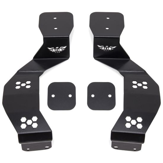 Picture of Jeep Wrangler JK 2DR 07-17 AOR Roof Rack Rear Support Brackets, Pair