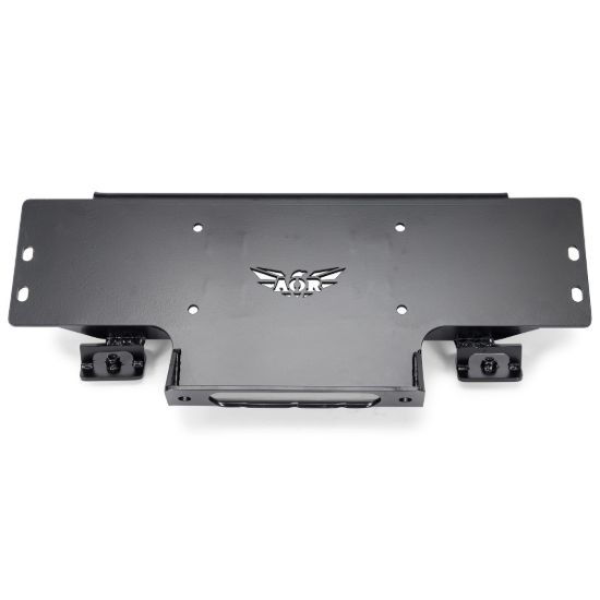 Picture of Nissan Patrol Y61 10-23 Hidden Winch Plate for OEM Bumper, AOR Skid Plate Compatible