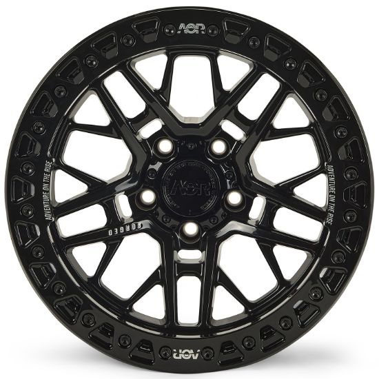 Picture of ALPHA Forged Off Road Wheel, Jeep JK, JL & JT, 17x9, 5x127, ET-38, Beadlock, Matt Black