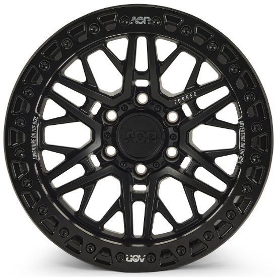 Picture of ALPHA Forged Off Road Wheel, Bronco Raptor, F150 & F150 Raptor, 17x9, 6x135, ET-38, Beadlock, Matt Black