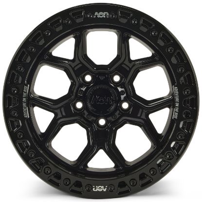 Picture of BETA Forged Off Road Wheel, Jeep JK, JL & JT, 17x9, 5x127, ET-38, Beadlock, Gloss Black