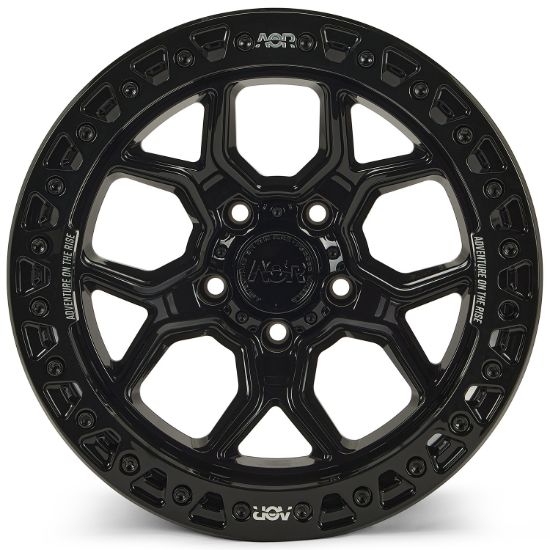 Picture of BETA Forged Off Road Wheel, Jeep JK, JL & JT, 17x9, 5x127, ET-38, Beadlock, Gloss Black