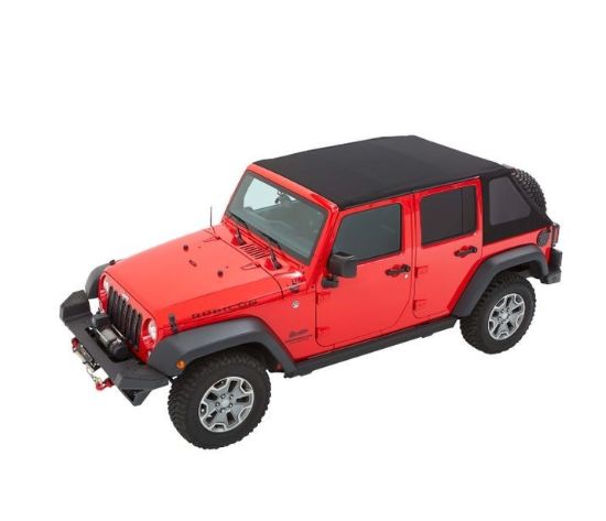 Picture of Jeep Wrangler JK 4DR 07-17 Trektop NX, Soft Top, Black Diamond
