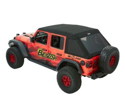 Picture of Jeep Wrangler JL 4DR 18-26 Trektop Ultra, Soft Top, Black Twill Premium