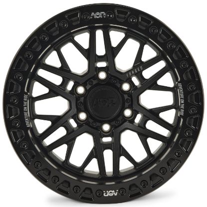 Picture of ALPHA Forged Off Road Wheel, Bronco & Ranger, 17x9, 6x139.7, ET-20, Beadlock, Matt Black