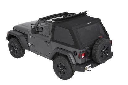 Picture of Jeep Wrangler JL 4DR 18-26 Trektop Slantback, Soft Top, Black Diamond