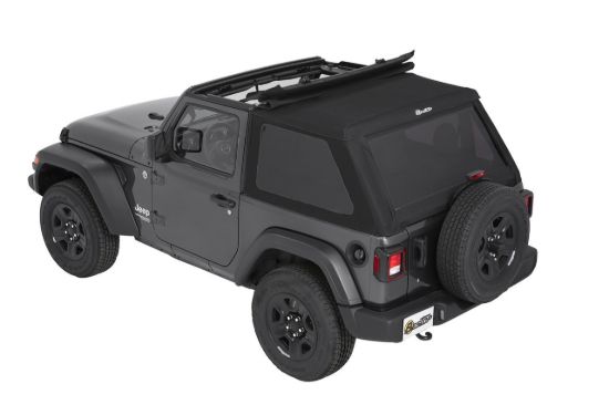 Picture of Jeep Wrangler JL 4DR 18-26 Trektop Slantback, Soft Top, Black Diamond