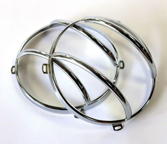 Picture of Jeep Wrangler JK 07-17 Front Light Guard Chrome