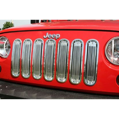 Picture of Billet Grille Inserts in Chrome for 07-18 Jeep Wrangler & Wrangler Unlimited JK