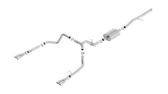 Picture of Chevrolet Silverado / GMC Sierra 1500 19-26 S-Type Cat-Back Exhaust, Quadruple Tips, 5.3L