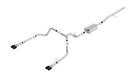 Picture of Chevrolet Silverado / GMC Sierra 1500 19-26 S-Type Cat-Back Exhaust, Quadruple Black Tips, 5.3L