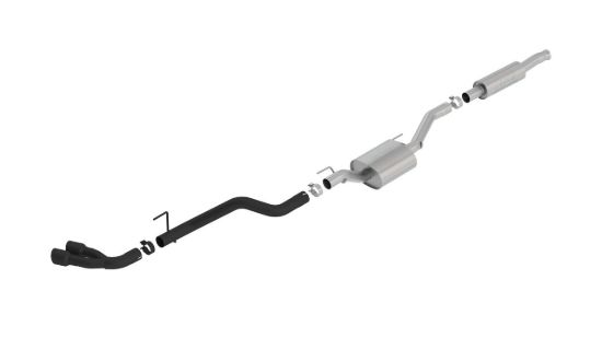 Picture of Jeep Wrangler Gladiator JT 3.6L 19-26 S-Type Cat-Back Exhaust, Double Black Tips