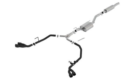 Picture of Jeep Wrangler Gladiator JT 3.6L 19-26 ATAK Cat-Back Exhaust, Quadruple Black Tips