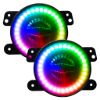 Picture of Jeep Wrangler JL & Gladiator JT 18-24 LED Fog Lights With Halo, Sahara, ColorSHIFT, No Controller