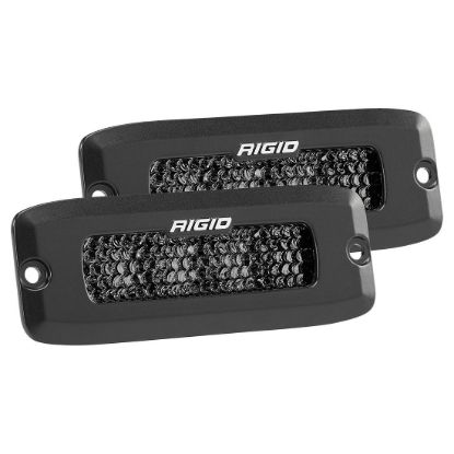 Picture of SR-Q Series PRO LED Light Pod, Diffused, Flush Mount, Midnight Black, Pair