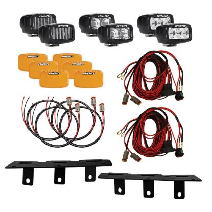 Picture of Ford Bronco 21-26 Bumper Pocket Lights Triple SR-M Fog Light Kit