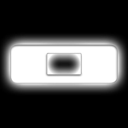 Picture of Universal Illuminated LED Letter Badge - Matte White Surface - O - White LED