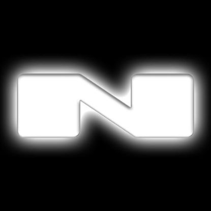 Picture of Universal Illuminated LED Letter Badge - Matte White Surface - N - White LED