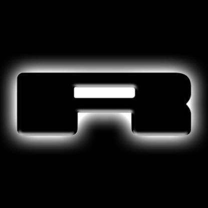 Picture of Universal Illuminated LED Letter Badge - Matte Black Surface - R - White LED