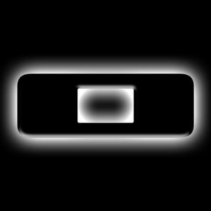 Picture of Universal Illuminated LED Letter Badge - Matte Black Surface - O - White LED