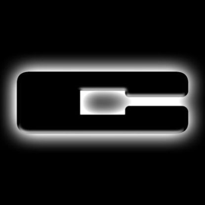 Picture of Universal Illuminated LED Letter Badge - Matte Black Surface - C - White LED